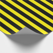 Umschlagpapier für gelbe und schwarze Streifen Geschenkpapier (Ecke)
