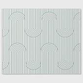 Umschlagpapier für geometrische Waves der grünen u Geschenkpapier (Flach)