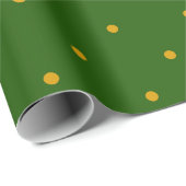 Umschlagpapier für grüne und gelbe Polka-Dots Geschenkpapier (Rolleneckpunkt)