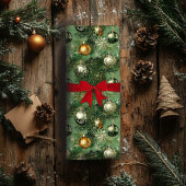 Umschlagpapier für grüne und goldene Ornamente Geschenkpapier