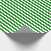 Umschlagpapier für grüne und weiße Streifen Geschenkpapier (Ecke)