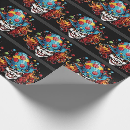 Umschlagpapier für Halloween/Joker Geschenkpapier (Ecke)