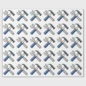 Umschlagpapier für Hammer und Schraubenschlüssel Geschenkpapier (Flach)