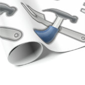 Umschlagpapier für Hammer und Schraubenschlüssel Geschenkpapier (Rolleneckpunkt)