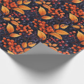 Umschlagpapier für Herbstlaub Berries & Branchen Geschenkpapier (Ecke)