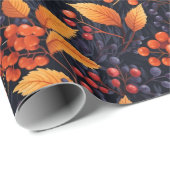 Umschlagpapier für Herbstlaub Berries & Branchen Geschenkpapier (Rolleneckpunkt)