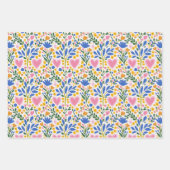 Umschlagpapier für Herz und Blume Geschenkpapier Set (Vorderseite 3)