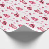 Umschlagpapier für Herz und Lippen Geschenkpapier (Ecke)