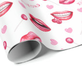 Umschlagpapier für Herz und Lippen Geschenkpapier (Rolleneckpunkt)