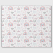 Umschlagpapier für Herz und Rainbows Geschenkpapier (Flach)