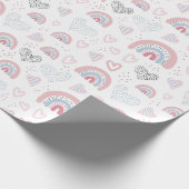 Umschlagpapier für Herz und Rainbows Geschenkpapier (Ecke)