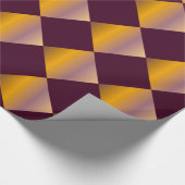 Umschlagpapier für Karo mit Lila Glanz Geschenkpapier (Ecke)