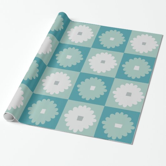 Umschlagpapier für moderne geometrische Blume Mitt Geschenkpapier (Ungerollt)