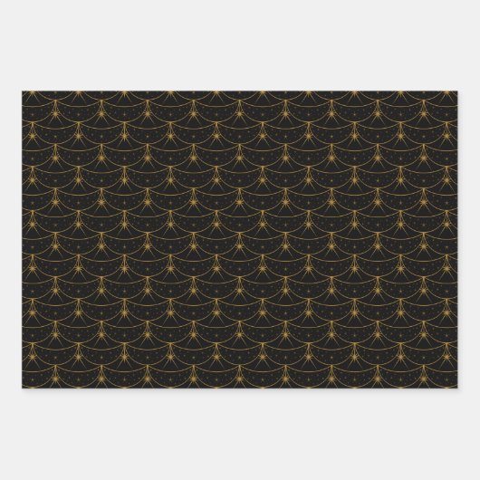 Umschlagpapier für Moos und Sterne Geschenkpapier Set (Vorderseite 3)