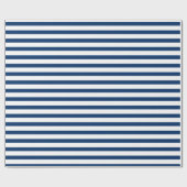 Umschlagpapier für Navy Blue und White Stripes Geschenkpapier (Flach)
