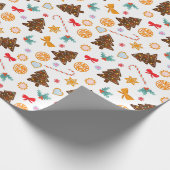 Umschlagpapier für Neujahr. Geschenkpapier (Ecke)