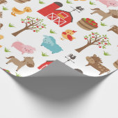Umschlagpapier für niedliche Stall- und Nutztiere Geschenkpapier (Ecke)