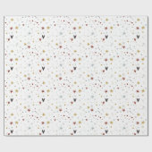 Umschlagpapier für niedliche Sterne und Herz Geschenkpapier (Flach)
