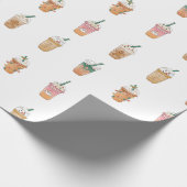 Umschlagpapier für niedliche Urlaubsgetränke Geschenkpapier (Ecke)