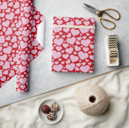 Umschlagpapier für romantische Herzen Geschenkpapier