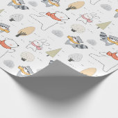 Umschlagpapier für schöne Waldtiere Geschenkpapier (Ecke)