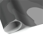 Umschlagpapier für schwarze und graue Camouflage, Geschenkpapier (Rolleneckpunkt)