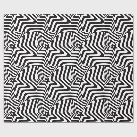 Umschlagpapier für schwarze und weiße optische Ill Geschenkpapier (Flach)