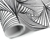 Umschlagpapier für schwarze und weiße optische Ill Geschenkpapier (Rolleneckpunkt)