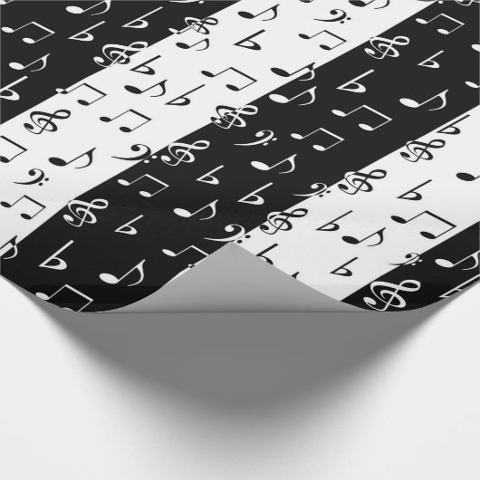 Umschlagpapier für schwarze und weiße Streifen Geschenkpapier (Ecke)
