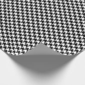 Umschlagpapier für Schwarzweiß-Hahnentrittmuster Geschenkpapier (Ecke)