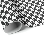 Umschlagpapier für Schwarzweiß-Hahnentrittmuster Geschenkpapier (Rolleneckpunkt)