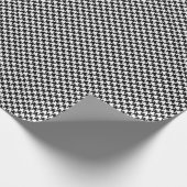 Umschlagpapier für Schwarzweiß-Hahnentrittmuster Geschenkpapier (Ecke)