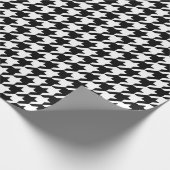 Umschlagpapier für Schwarzweiß-Hahnentrittmuster Geschenkpapier (Ecke)