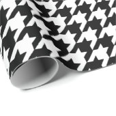 Umschlagpapier für Schwarzweiß-Hahnentrittmuster Geschenkpapier (Rolleneckpunkt)