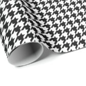 Umschlagpapier für Schwarzweiß-Hahnentrittmuster Geschenkpapier (Rolleneckpunkt)