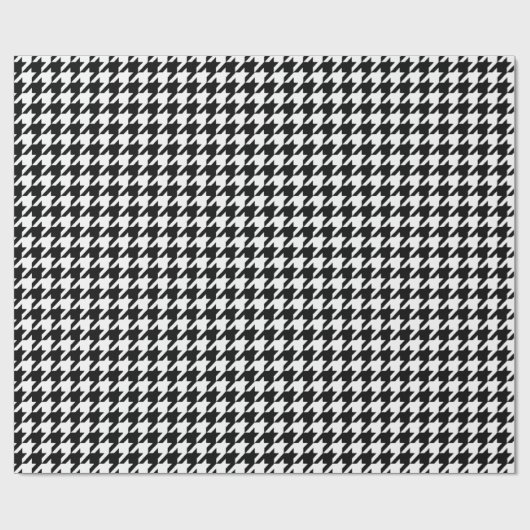 Umschlagpapier für Schwarzweiß-Hahnentrittmuster Geschenkpapier (Flach)