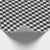 Umschlagpapier für Schwarzweiß-Hahnentrittmuster Geschenkpapier (Ecke)