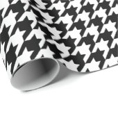 Umschlagpapier für Schwarzweiß-Hahnentrittmuster Geschenkpapier (Rolleneckpunkt)