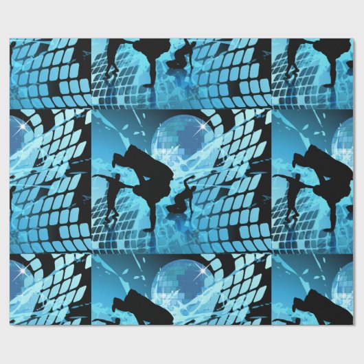 Umschlagpapier für Silhouetten-Tänzer Geschenkpapier (Flach)