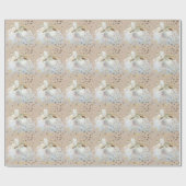 Umschlagpapier für Vögel und Sterne Geschenkpapier (Flach)