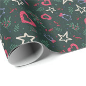 Umschlagpapier für Weihnachts- oder Neujahrsgesche Geschenkpapier (Rolleneckpunkt)