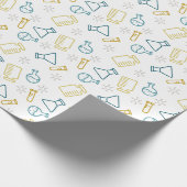 Umschlagpapier für Wissenschaftler mit Labrador Geschenkpapier (Ecke)