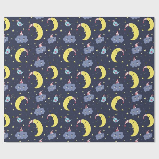 Umschlagpapier - Gute Nacht Geschenkpapier (Flach)