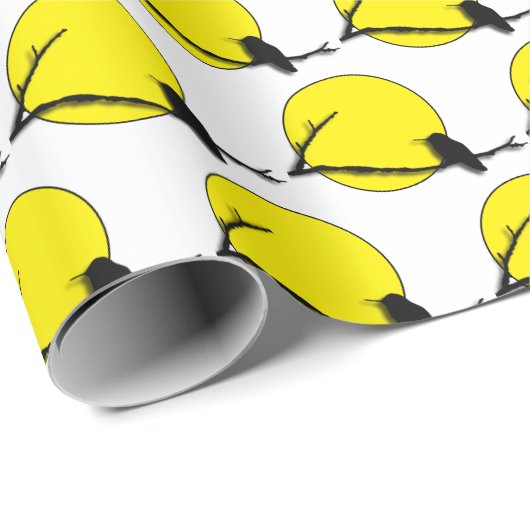 Umschlagpapier - Hummingbird-Silhouette Geschenkpapier (Rolleneckpunkt)