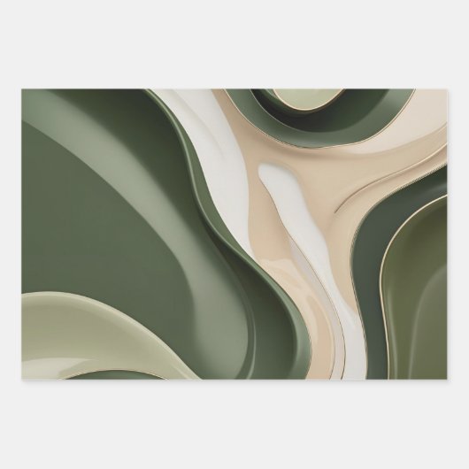 Umschlagpapier in abstrakter Grafik Geschenkpapier Set (Vorderseite)