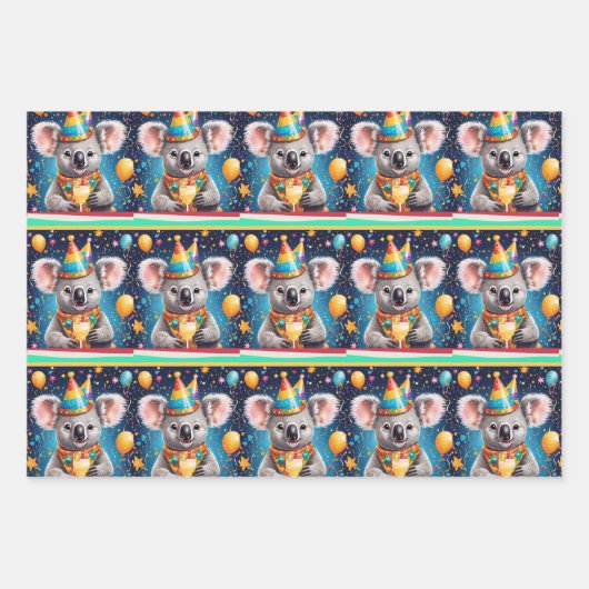 Umschlagpapier in einem Set mit drei Blättern Geschenkpapier Set (Vorderseite 2)