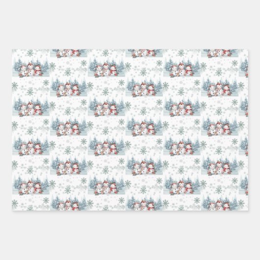 Umschlagpapier in einem Set mit drei Blättern Geschenkpapier Set (Vorderseite)