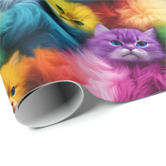 Umschlagpapier - Katzen 2 Geschenkpapier (Rolleneckpunkt)