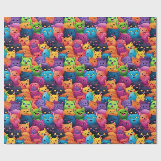 Umschlagpapier - Katzen 3 Geschenkpapier (Flach)