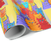 Umschlagpapier - Katzenpackung Geschenkpapier (Rolleneckpunkt)